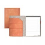 Padfolio with Notepad Letter Size Tan - Blue Sky: Faux Leather Portfolio with Internal Pockets, 50 Sheet Capacity - Image 2